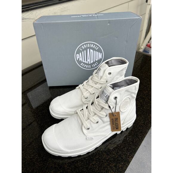 Palladium Pampa Hi Top Sneakers, Star White, Size 10, EU 42 - Picture 1 of 8